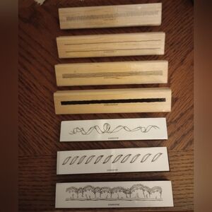 Border designs 4 Wooden and 3 Foam rubber stamps